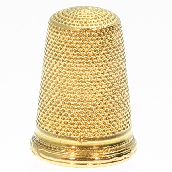 French Victorian gold thimble Description by Adin Antique Jewelry.